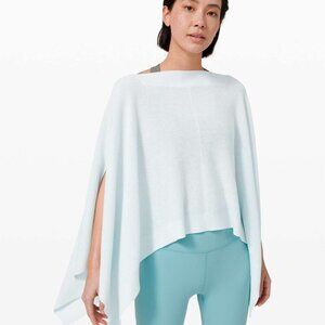 Lululemon Foward Flow poncho Almost Blue. super soft cashmere blend
